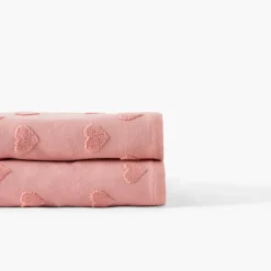 Draps De Bain|Nouveautés Bébénew|Carré Blanc Drap de bain coton Monjour sorbet