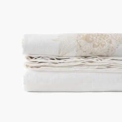 Draps De Lit|Carré Blanc Drap de lit coton Amorgos