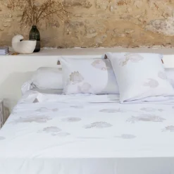 Draps De Lit|Carré Blanc Drap de lit coton Amorgos