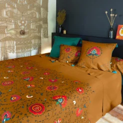 Draps De Lit|Carré Blanc Drap de lit coton et lin Bukhara