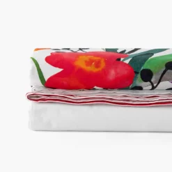 Coffrets Cadeaux|Draps De Lit|Carré Blanc Drap de lit coton Rosella