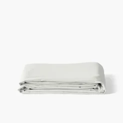 Draps De Lit|Carré Blanc Drap de lit en pur coton lavé biologique Souffle nuage
