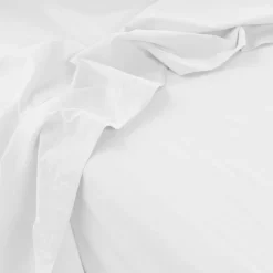 Draps De Lit|Carré Blanc Drap de lit en pur coton lavé biologique Souffle blanc