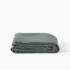 Draps De Lit|Carré Blanc Drap de lit lin lavé Songe kaki cendré