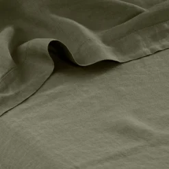 Draps De Lit|Carré Blanc Drap de lit lin lavé Songe bocage
