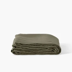 Draps De Lit|Carré Blanc Drap de lit lin lavé Songe bocage