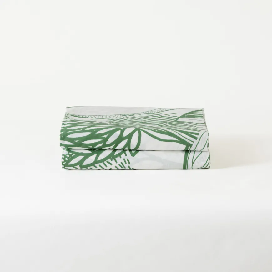 Draps De Lit|Carré Blanc Drap de lit percale de coton bio Canopée