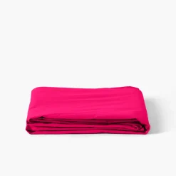 Draps De Lit|Carré Blanc Drap de lit percale de coton Neo magenta
