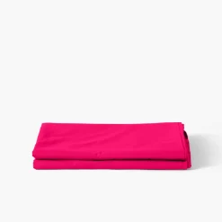 Draps De Lit|Carré Blanc Drap de lit percale de coton Neo magenta