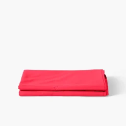 Draps De Lit|Carré Blanc Drap de lit percale de coton Neo framboise