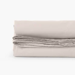 Draps De Lit|Carré Blanc Drap de lit percale de coton Neo ficelle