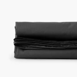 Draps De Lit|Carré Blanc Drap de lit percale de coton Neo anthracite