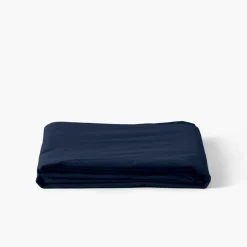 Draps De Lit|Carré Blanc Drap de lit percale de coton Neo marine