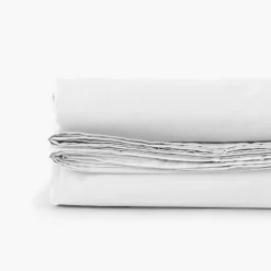 Draps De Lit|Carré Blanc Drap de lit percale de coton Neo blanc