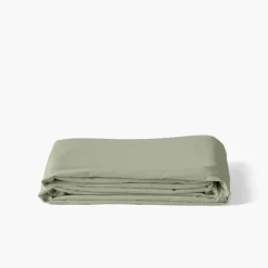 Draps De Lit|Carré Blanc Drap de lit pur coton lavé biologique Souffle sauge