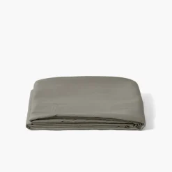 Draps De Lit|Carré Blanc Drap de lit satin de coton lavé biologique Quartz jade