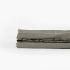 Draps De Lit|Carré Blanc Drap de lit satin de coton lavé biologique Quartz jade