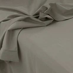 Draps De Lit|Carré Blanc Drap de lit satin de coton lavé biologique Quartz jade