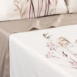 Draps De Lit|Carré Blanc Drap de lit satin de coton Aura