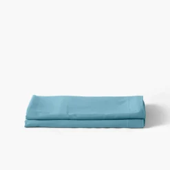 Draps De Lit|Carré Blanc Drap de lit satin de coton jacquard pois et rayures Prestige glacier