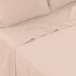 Draps De Lit|Carré Blanc Drap de lit satin de coton jacquard pois et rayures Prestige nacre