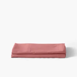 Draps De Lit|Carré Blanc Drap de lit satin de coton jacquard pois et rayures Prestige santal
