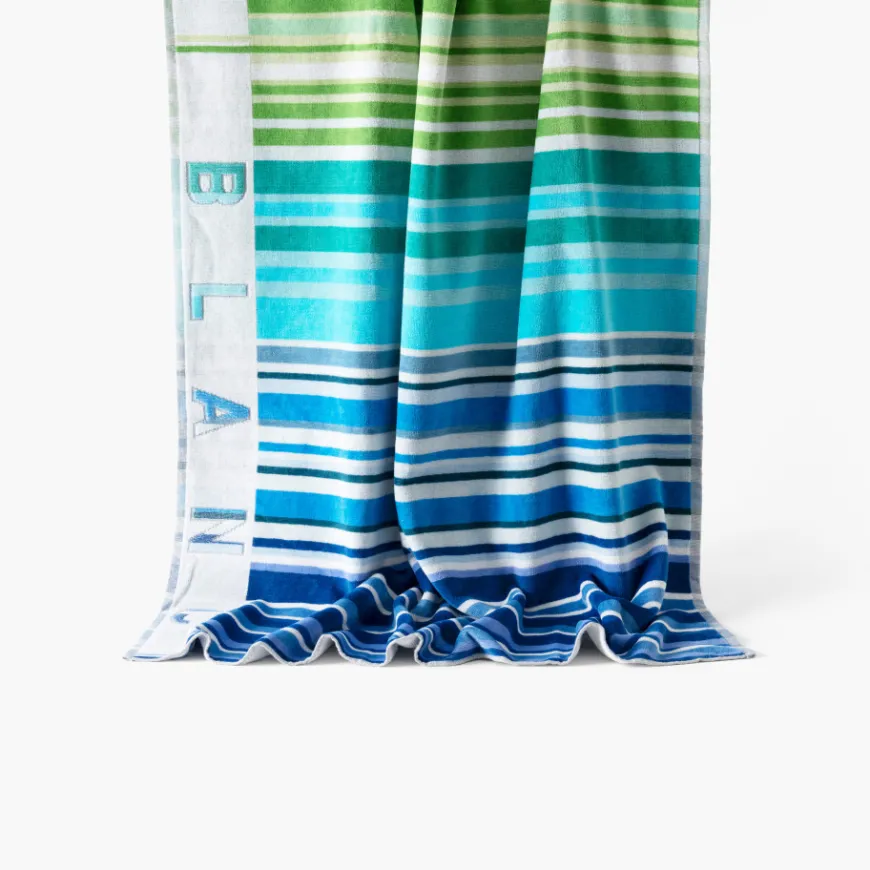La Plage|Carré Blanc Drap de plage coton Colorfun