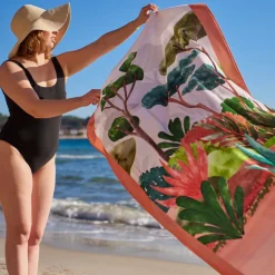 La Plage|Carré Blanc Drap de plage velours de coton Villasol