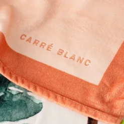 La Plage|Carré Blanc Drap de plage velours de coton Villasol