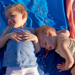 La Plage|Carré Blanc Drap de plage velours de coton Oceanos