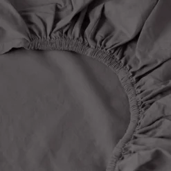 Draps Housse|Carré Blanc Drap housse coton lavé Songe charbon