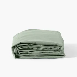 Draps Housse|Carré Blanc Drap housse coton lavé Songe eucalyptus