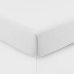 Draps Housse|Carré Blanc Drap housse coton lavé Songe blanc