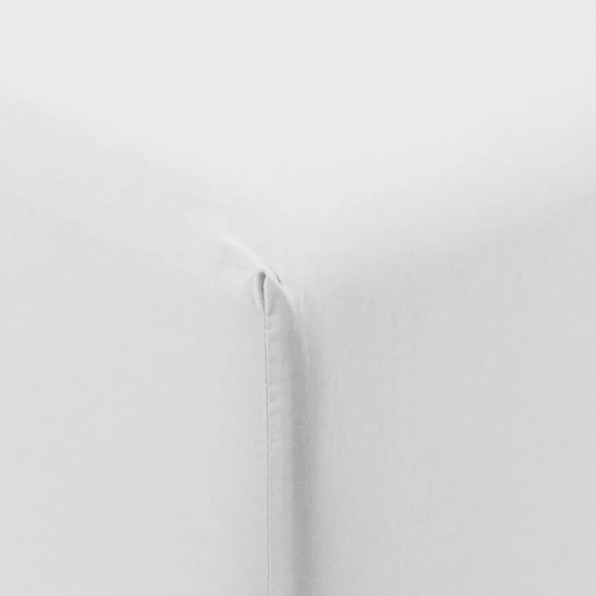 Draps Housse|Carré Blanc Drap housse coton lavé Songe blanc
