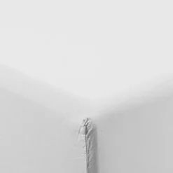 Draps Housse|Draps Housse|Carré Blanc Drap housse en pur coton lavé biologique Souffle blanc