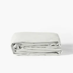 Draps Housse|Draps Housse|Carré Blanc Drap housse en pur coton lavé biologique Souffle nuage