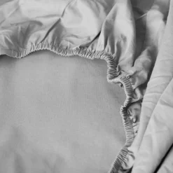 Draps Housse|Draps Housse|Carré Blanc Drap housse percale de coton Neo gris