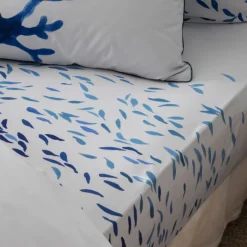 Draps Housse|Carré Blanc Drap housse percale de coton Abysse