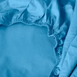 Draps Housse|Carré Blanc Drap housse percale de coton Neo azur
