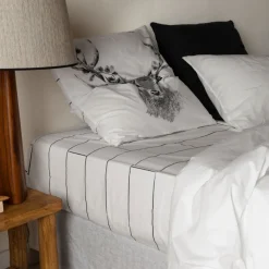 Draps Housse|Carré Blanc Drap housse percale de coton Elaphe