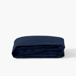 Draps Housse|Draps Housse|Carré Blanc Drap housse percale de coton Neo marine