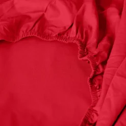 Draps Housse|Carré Blanc Drap housse percale de coton Neo rouge