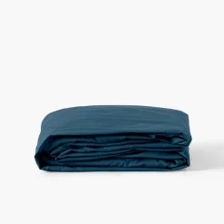 Draps Housse|Carré Blanc Drap housse percale de coton Neo bleu prusse