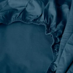 Draps Housse|Carré Blanc Drap housse percale de coton Neo bleu prusse