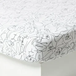 Draps Housse|Carré Blanc Drap housse percale de coton Callipyge