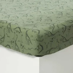 Linge De Litbio|Draps Housse|Carré Blanc Drap housse pur coton biologique Dinotopi