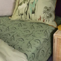 Linge De Litbio|Draps Housse|Carré Blanc Drap housse pur coton biologique Dinotopi