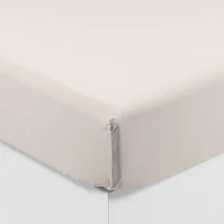 Draps Housse|Carré Blanc Drap housse pur coton lavé biologique Souffle vanille