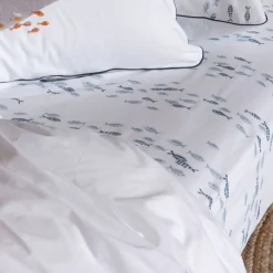 Draps Housse|Carré Blanc Drap housse pur coton Océanos