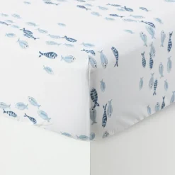 Draps Housse|Carré Blanc Drap housse pur coton Océanos